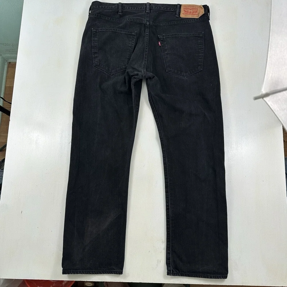 LEVI'S Men's 501 Original Fit Button Fly Jeans‎ Black Size 40x32 Cotton Straight